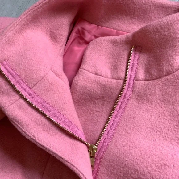 J. Crew Mercantile Women's  Pink Soft Pea‎ Coat - Picture 4 of 11